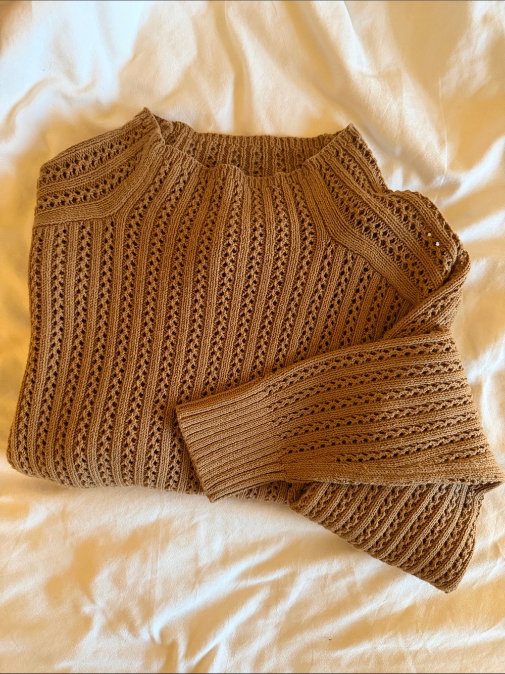 Classic Women's Knit Sweater - Lightweight Open Stitch